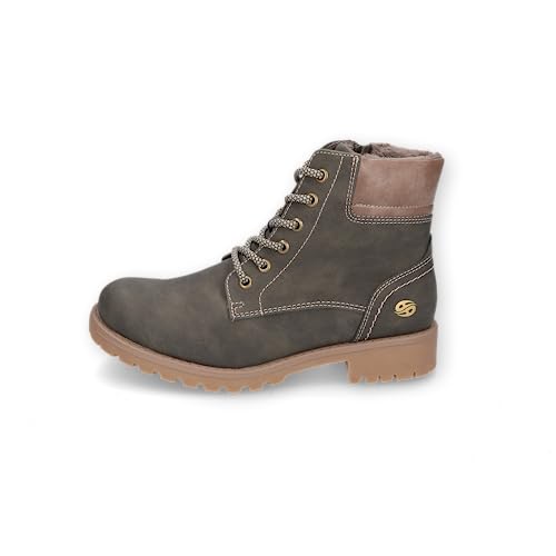 Dockers by Gerli Damen Combat Boots, Frauen Stiefeletten,uebergangsschuhe,uebergangsstiefel,schnürstiefel,Stiefel,Bootee,Bottle,38 EU von Dockers by Gerli