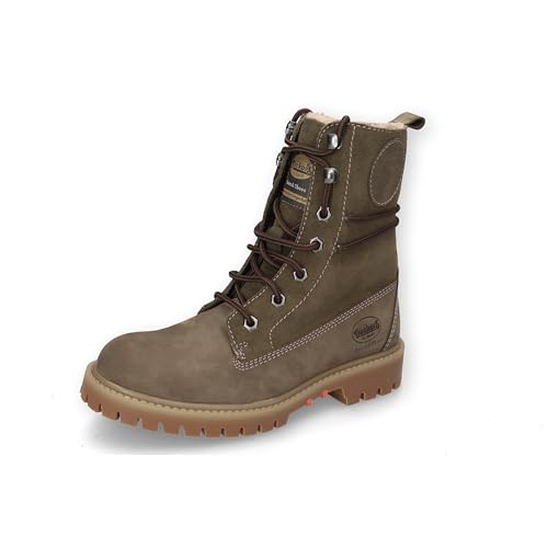 Dockers by Gerli Damen Combat Boots, Frauen Stiefeletten,warm gefüttert,Bootee,Booties,halbstiefel,Kurzstiefel,Khaki,38 EU von Dockers by Gerli