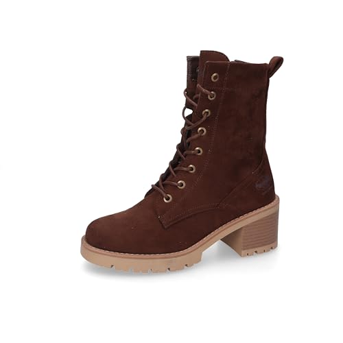 Dockers by Gerli Damen Combat Boots, Frauen Stiefeletten,warm gefüttert,Winterschuhe,Stiefel,Bootee,Booties,halbstiefel,Schoko,42 EU von Dockers by Gerli