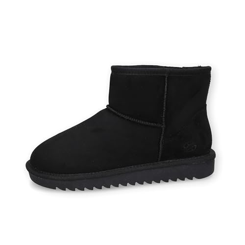 Dockers by Gerli Damen Combat Boots, Frauen Stiefeletten,warm gefüttert,Winterschuhe,Stiefel,Bootee,Booties,halbstiefel,schwarz,42 EU von Dockers by Gerli