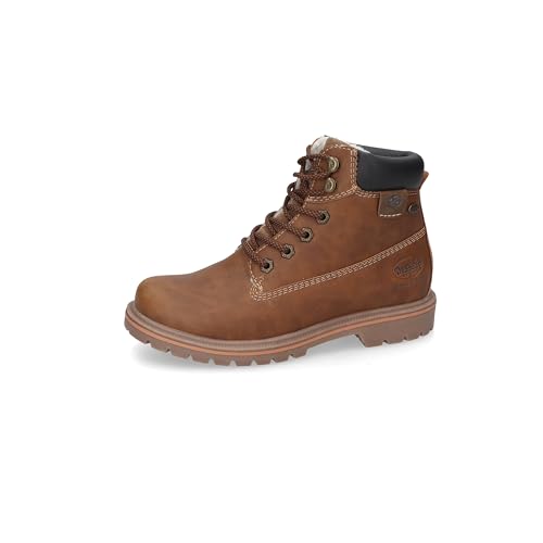 Dockers by Gerli Damen Combat Boots, Frauen Stiefeletten,wasserabweisend,warm gefüttert,Bootee,Booties,halbstiefel,Cognac,41 EU von Dockers by Gerli