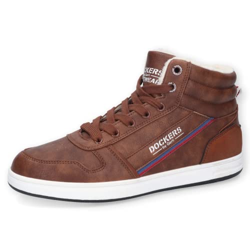 Dockers by Gerli Damen High-Top Sneaker, Frauen Schnürstiefeletten,Warm gefüttert,Woman,Ladies,Halbschuhe,straßenschuhe,Sportschuhe,Dunkelbraun,6.5 UK / 40 EU von Dockers by Gerli