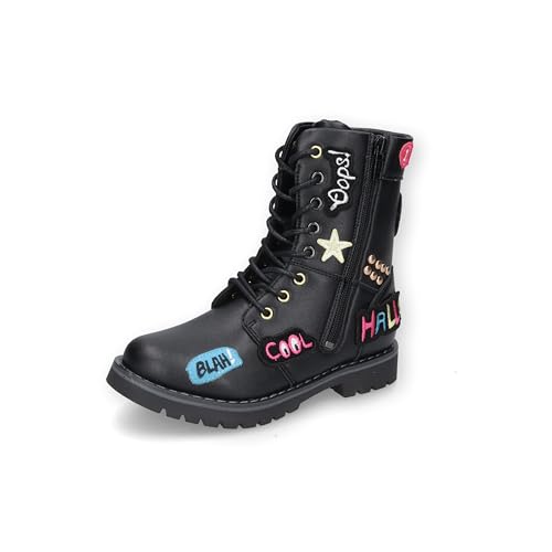 Dockers by Gerli Damen Klassische Stiefeletten, Frauen Stiefeletten,Wechselfußbett,flach,Boots,Stiefel,Bootee,Booties,schwarz,39 EU von Dockers by Gerli