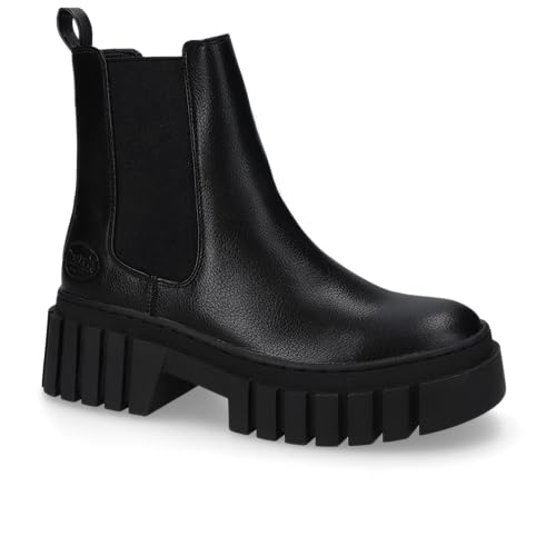 Dockers by Gerli Damen Klassische Stiefeletten, Frauen Stiefeletten,Wechselfußbett,flach,Boots,Stiefel,Bootee,Booties,schwarz,42 EU von Dockers by Gerli