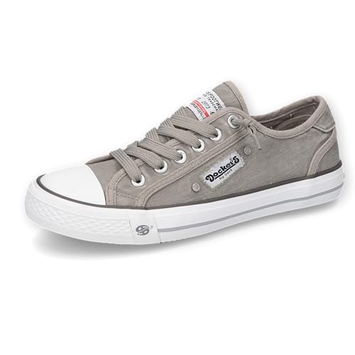 Dockers by Gerli Damen Low-Top Sneaker, Frauen Halbschuhe,Freizeitschuhe,Turnschuhe,Laufschuhe,schnürschuhe,schnürer,Taupe,36 EU von Dockers by Gerli