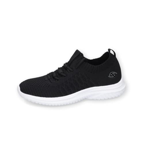 Dockers by Gerli Damen Low-Top Sneaker, Frauen Halbschuhe,Turnschuhe,Laufschuhe,schnürschuhe,schnürer,straßenschuhe,schwarz,39 EU von Dockers by Gerli