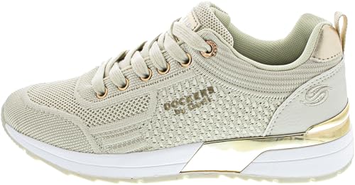 Dockers by Gerli Damen Low-Top Sneaker, Frauen Halbschuhe,schnürer,Business,Freizeit,straßenschuhe,Strassenschuhe,Sand,38 EU von Dockers by Gerli