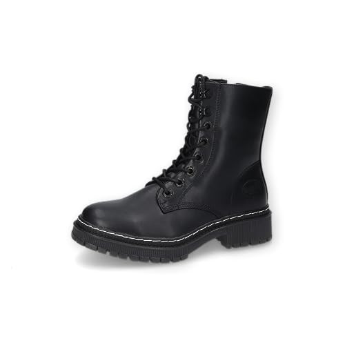 Dockers by Gerli Damen Combat Boots, Frauen Stiefeletten,schnürstiefel,stiefel,bootee,booties,halbstiefel,kurzstiefel,schwarz,36 EU von Dockers by Gerli