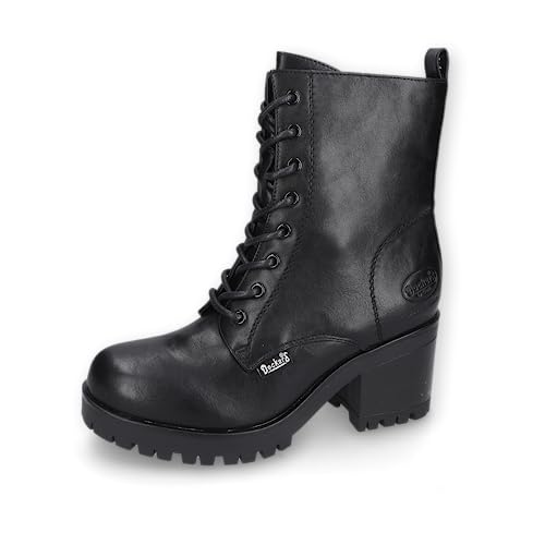 Dockers by Gerli Damen Schnürstiefel, Frauen Stiefeletten,schnürboots,schnürung,Boots,Stiefel,Bootee,Booties,schwarz/dunkelgrau,36 EU von Dockers by Gerli