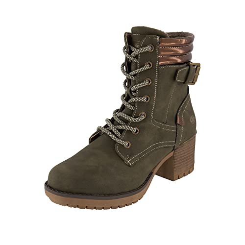 Dockers by Gerli Damen Schnürstiefeletten, Frauen Boots,warm gefüttert,uebergangsstiefel,schnürboots,Winterschuhe,Bottle,40 EU / 6.5 UK von Dockers by Gerli