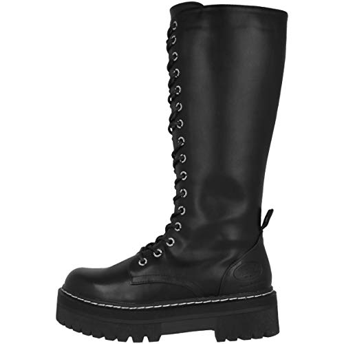 Dockers by Gerli Damen Combat Boots, Frauen Stiefeletten,halbstiefel,kurzstiefel,uebergangsschuhe,uebergangsstiefel,bootee,schwarz,40 EU von Dockers by Gerli