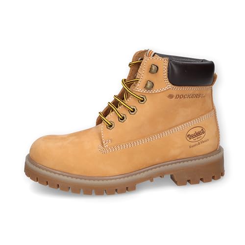 Dockers by Gerli Damen Combat Boots, Frauen Stiefeletten,uebergangsschuhe,uebergangsstiefel,schnürstiefel,Stiefel,golden tan,37 EU von Dockers by Gerli