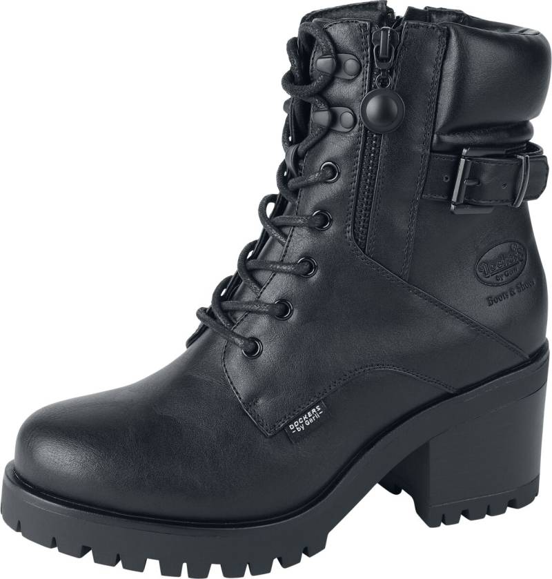 Dockers by Gerli - Gothic Schnürstiefel - EU37 bis EU41 - für Damen - Größe EU39 - schwarz von Dockers by Gerli