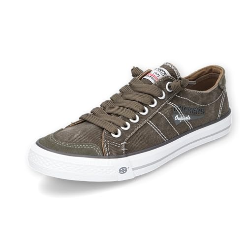 Dockers by Gerli Herren Low-Top Sneaker, Männer Halbschuhe,Freizeitschuhe,Turnschuhe,Laufschuhe,schnürschuhe,schnürer,Khaki,40 EU von Dockers by Gerli