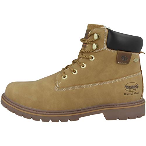 Dockers by Gerli Herren 43EA101 Combat Boots, Gelb (Golden Tan 910), 41 EU von Dockers by Gerli