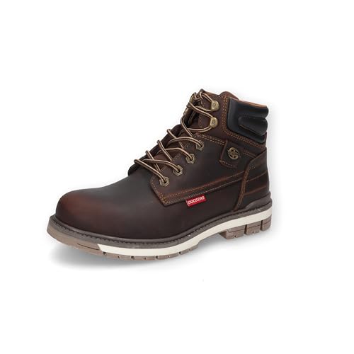 Dockers by Gerli Herren Combat Boots, Männer Stiefeletten,uebergangsschuhe,uebergangsstiefel,schnürstiefel,Stiefel,Bootee,Schoko,45 EU von Dockers by Gerli
