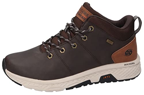 Dockers by Gerli Herren High-Top Sneaker, Männer Halbschuhe,wasserabweisend,high top Sneaker,Sneaker-Stiefeletten,Dunkelbraun,43 EU von Dockers by Gerli