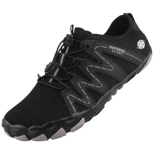 Dockers by Gerli Herren Barfußschuhe Schwarz/Grau EU 43 von Dockers by Gerli