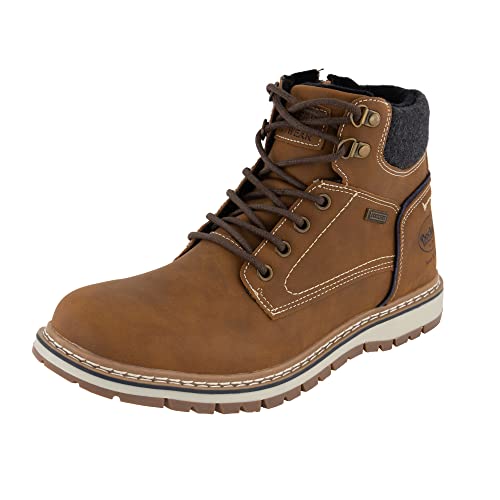 Dockers by Gerli Herren Schnürstiefeletten, Männer Boots,uebergangsschuhe,uebergangsstiefel,schnürboots,boots,cognac,43 EU / 9 UK von Dockers by Gerli