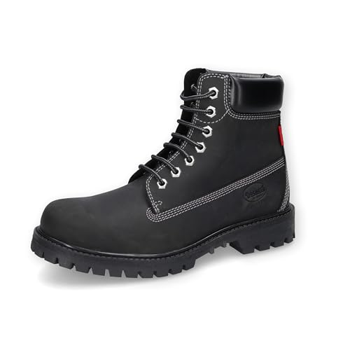 Dockers by Gerli Herren Combat Boots, Männer Stiefeletten,halbstiefel,Kurzstiefel,uebergangsschuhe,uebergangsstiefel,schwarz,43 EU von Dockers by Gerli