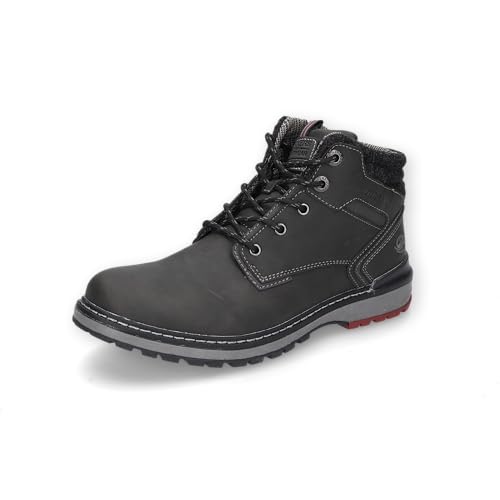 Dockers by Gerli Herren Combat Boots, Männer Stiefeletten,Kurzstiefel,uebergangsschuhe,uebergangsstiefel,schnürstiefel,schwarz,40 EU von Dockers by Gerli