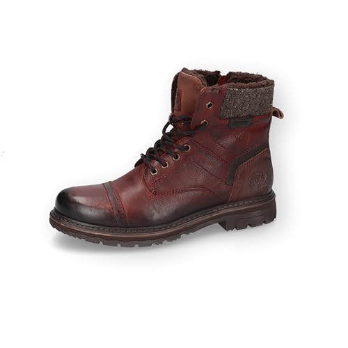 Dockers by Gerli Herren Combat Boots, Männer Stiefeletten,warm gefüttert,Winterschuhe,Stiefel,Bootee,Booties,halbstiefel,Cognac,46 EU von Dockers by Gerli