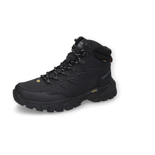 Dockers by Gerli Herren Combat Boots, Männer Stiefeletten,wasserabweisend,Bootee,Booties,halbstiefel,Kurzstiefel,allblack,43 EU von Dockers by Gerli