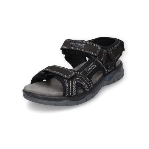 Dockers by Gerli Herren Klassische Sandalen, Männer Sandalen,Sandaletten,klettsandalen,bequem,Sommerschuhe,Freizeitschuhe,schwarz,43 EU von Dockers by Gerli