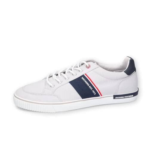 Dockers by Gerli Herren Low-Top Sneaker, Männer Halbschuhe,Freizeitschuhe,Turnschuhe,Laufschuhe,schnürschuhe,schnürer,hellgrau,43 EU von Dockers by Gerli