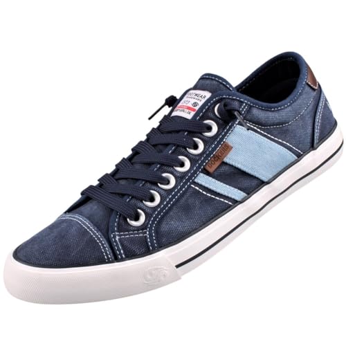 Dockers by Gerli Herren Low-Top Sneaker, Männer Halbschuhe,Sportschuhe,Freizeitschuhe,Laufschuhe,schnürschuhe,dunkelblau,42 EU von Dockers by Gerli