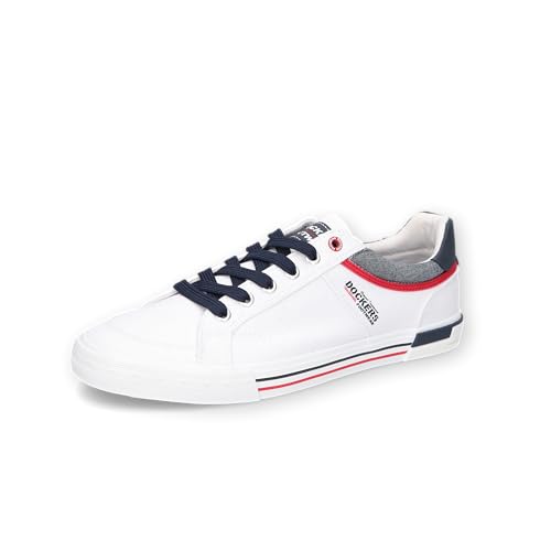 Dockers by Gerli Herren Low-Top Sneaker, Männer Halbschuhe,Strassenschuhe,Sportschuhe,Freizeitschuhe,Turnschuhe,Laufschuhe,Weiss,44 EU von Dockers by Gerli