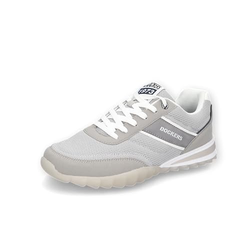 Dockers by Gerli Herren Low-Top Sneaker, Männer Halbschuhe,Wechselfußbett,Freizeitschuhe,Turnschuhe,Laufschuhe,schnürer,grau,43 EU von Dockers by Gerli