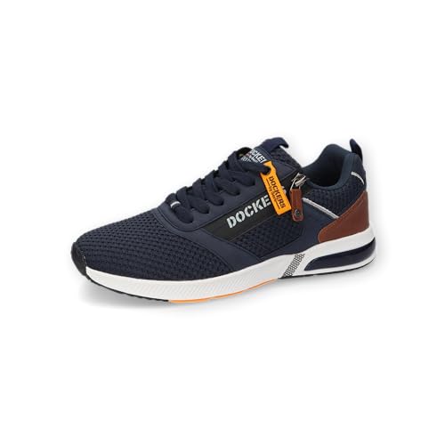 Dockers by Gerli Herren Low-Top Sneaker, Männer Halbschuhe,Wechselfußbett,Plateausohle,straßenschuhe,Strassenschuhe,Navy,44 EU von Dockers by Gerli