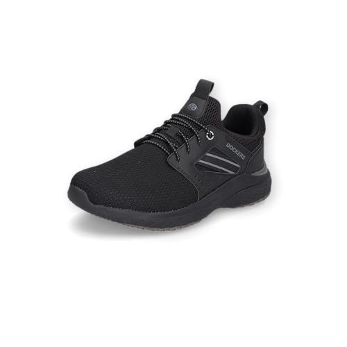 Dockers by Gerli Herren Low-Top Sneaker, Männer Halbschuhe,Wechselfußbett,Turnschuhe,Laufschuhe,schnürschuhe,schnürer,allblack,42 EU von Dockers by Gerli