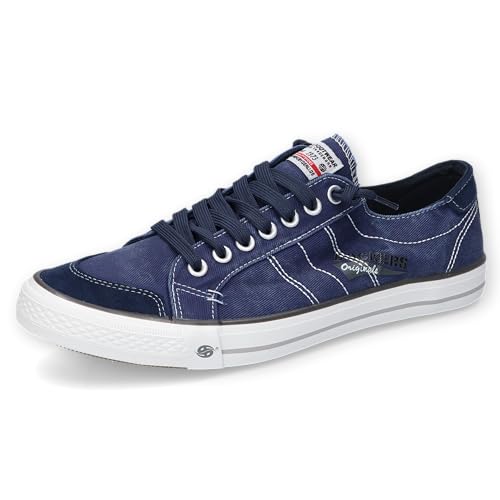 Dockers by Gerli Herren Low-Top Sneaker, Männer Halbschuhe,schnürschuhe,schnürer,straßenschuhe,Strassenschuhe,Sportschuhe,Navy,44 EU von Dockers by Gerli