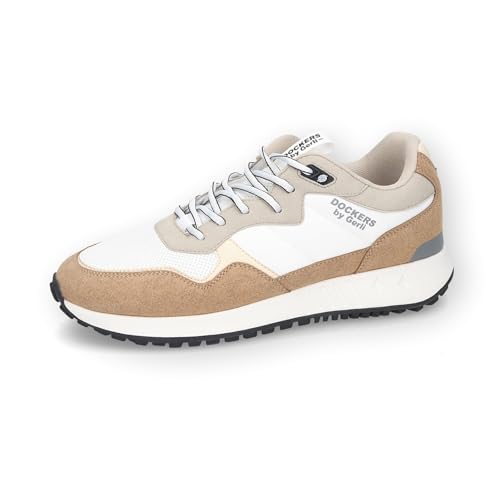 Dockers by Gerli Herren Low-Top Sneaker, Männer Halbschuhe,straßenschuhe,Strassenschuhe,Sportschuhe,Freizeitschuhe,Weiss/braun,43 EU Dockers by Gerli Herren Low-Top Sneaker, Männer Halbschuhe,straßenschuhe,Strassenschuhe,Sportschuhe,Freizeitschuhe,Weiss/braun,43 EU von Dockers by Gerli