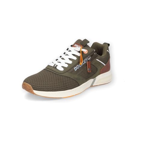 Dockers by Gerli Herren Low-Top Sneaker, Männer Halbschuhe,Turnschuhe,Laufschuhe,schnürschuhe,schnürer,Business,Freizeit,Khaki,42 EU von Dockers by Gerli