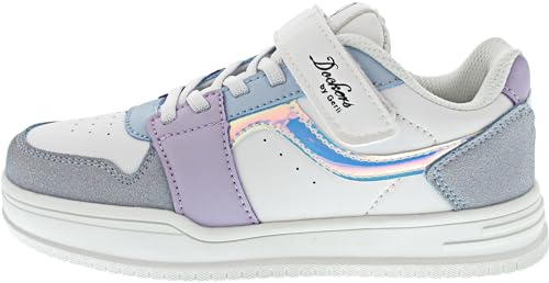 Dockers by Gerli Jungen Low-Top Sneaker, Kinder Halbschuhe,straßenschuhe,Strassenschuhe,Sportschuhe,Freizeitschuhe,Weiss/blau,34 EU von Dockers by Gerli
