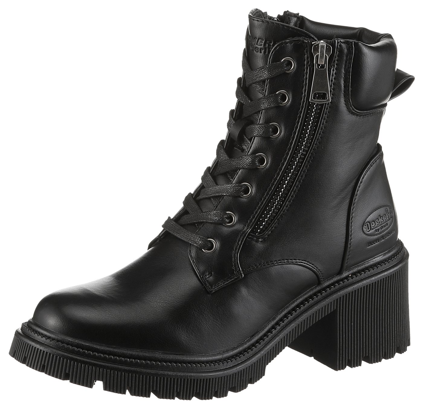 Dockers by Gerli Schnürstiefelette Biker Boots mit Reißverschluss von Dockers by Gerli