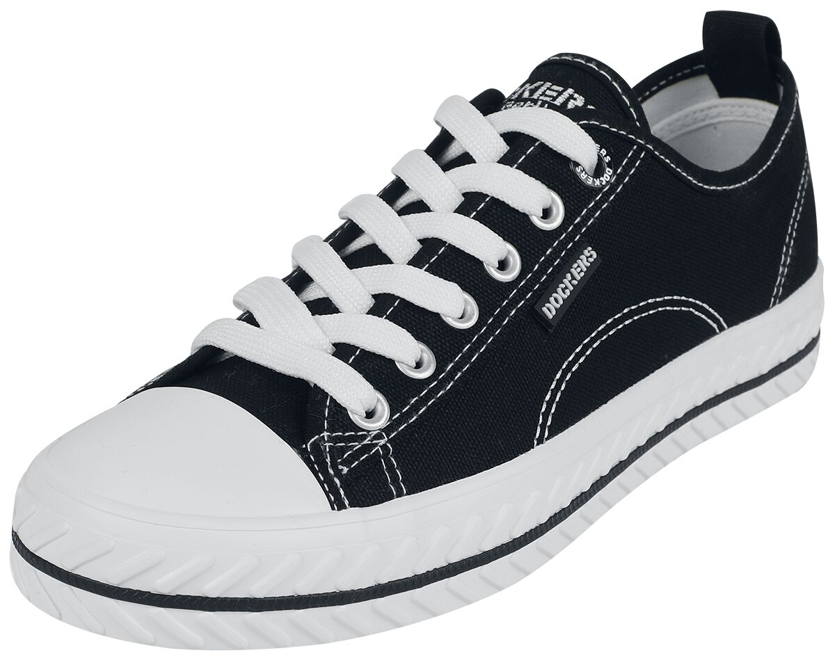 Dockers by Gerli Sneaker - Canvas Sneaker Low - EU37 bis EU42 - für Damen - Größe EU40 - schwarz/weiß von Dockers by Gerli