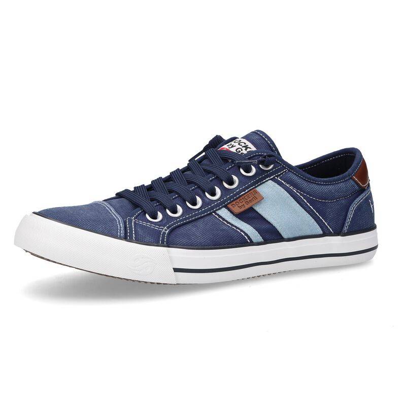 Dockers by Gerli Sneaker - Washed Canvas Sneaker Double Blue - EU41 bis EU47 - für Männer - Größe EU43 - blau von Dockers by Gerli