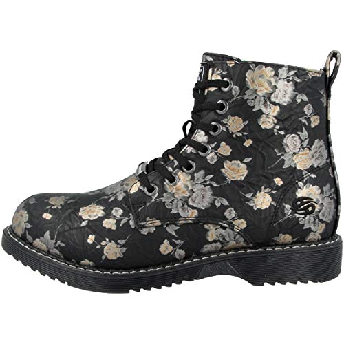 Dockers by Gerli Unisex Kinder 43cu738 Combat Boots, Black Rose 610176, 33 EU von Dockers by Gerli