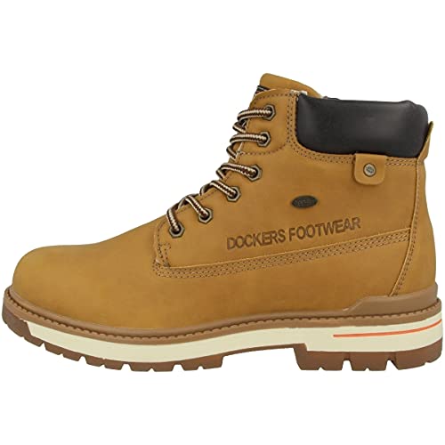 Dockers by Gerli Unisex - Kinder Combat Boots, Jungen,Mädchen Stiefeletten,wasserabweisend,warm gefüttert,bootee,golden tan,34 EU von Dockers by Gerli