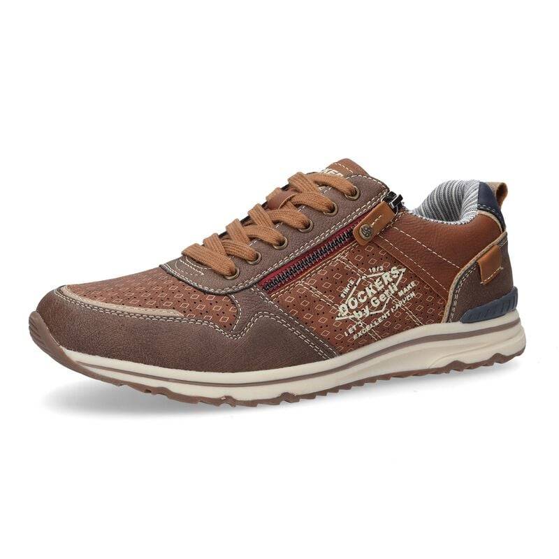 Dockers by Gerli Zip Sneaker Low Brown Sneaker braun in EU43 von Dockers by Gerli