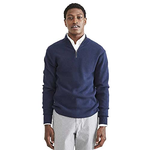 Dockers Herren 1/4 Zip Sweater Pullover, Navy Blazer, XL EU von Dockers