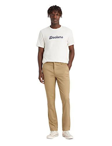 Dockers Herren Alpha Original Skinny Hose, New British Khaki, 30W / 34L von Dockers