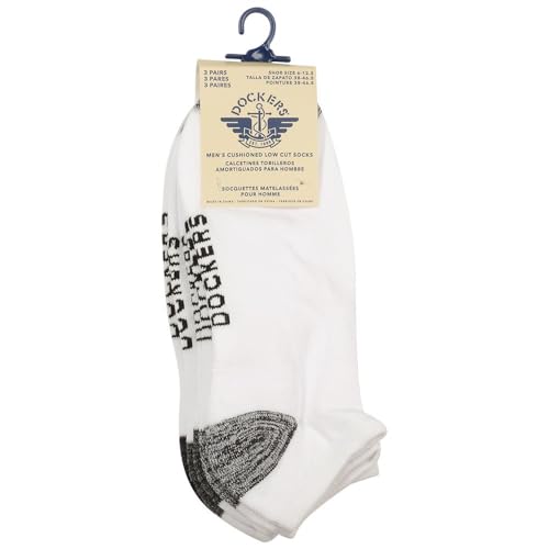 DOCKERS 3 PACK LOW CUTS with 1/2 CUSHION WHITE One size - von DOCKERS
