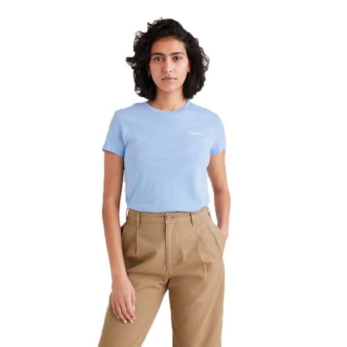 Dockers Damen Graphic TEES, Dockers Script Placid Blue (Lucent White), XS EU von Dockers