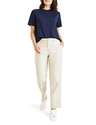 Dockers Damen High Waist Chino Straight Hose, Sahara Khaki, 33 EU von Dockers