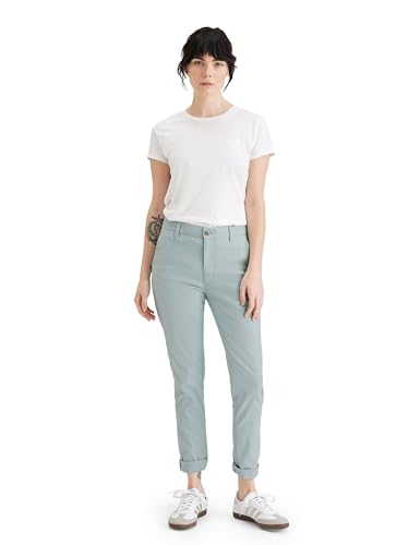 Dockers Damen Weekend Slim Casual Chinos, Harbor Gray Lightweight, 28 Tall EU von Dockers